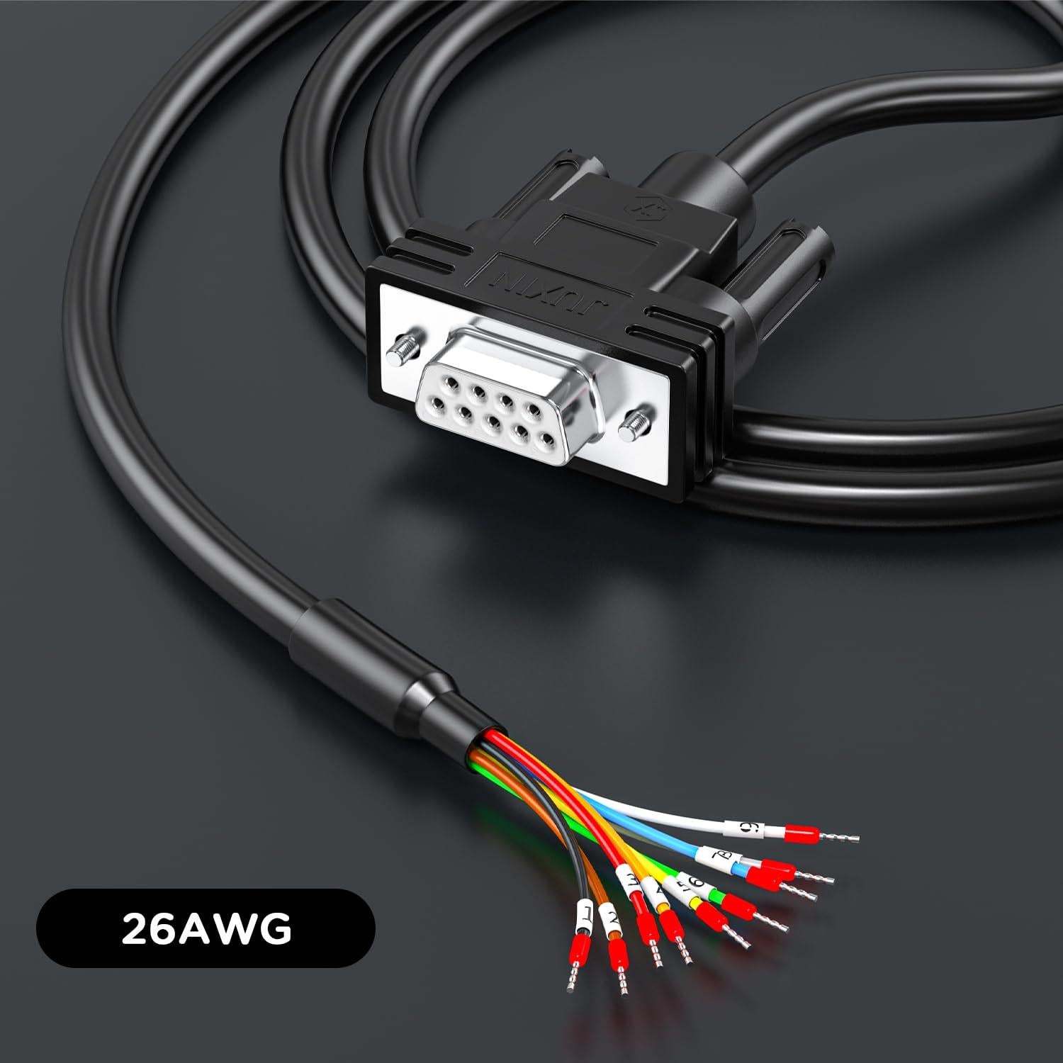 Conector DB9 hembra a cable pelado 1.5m JUXIN RS232