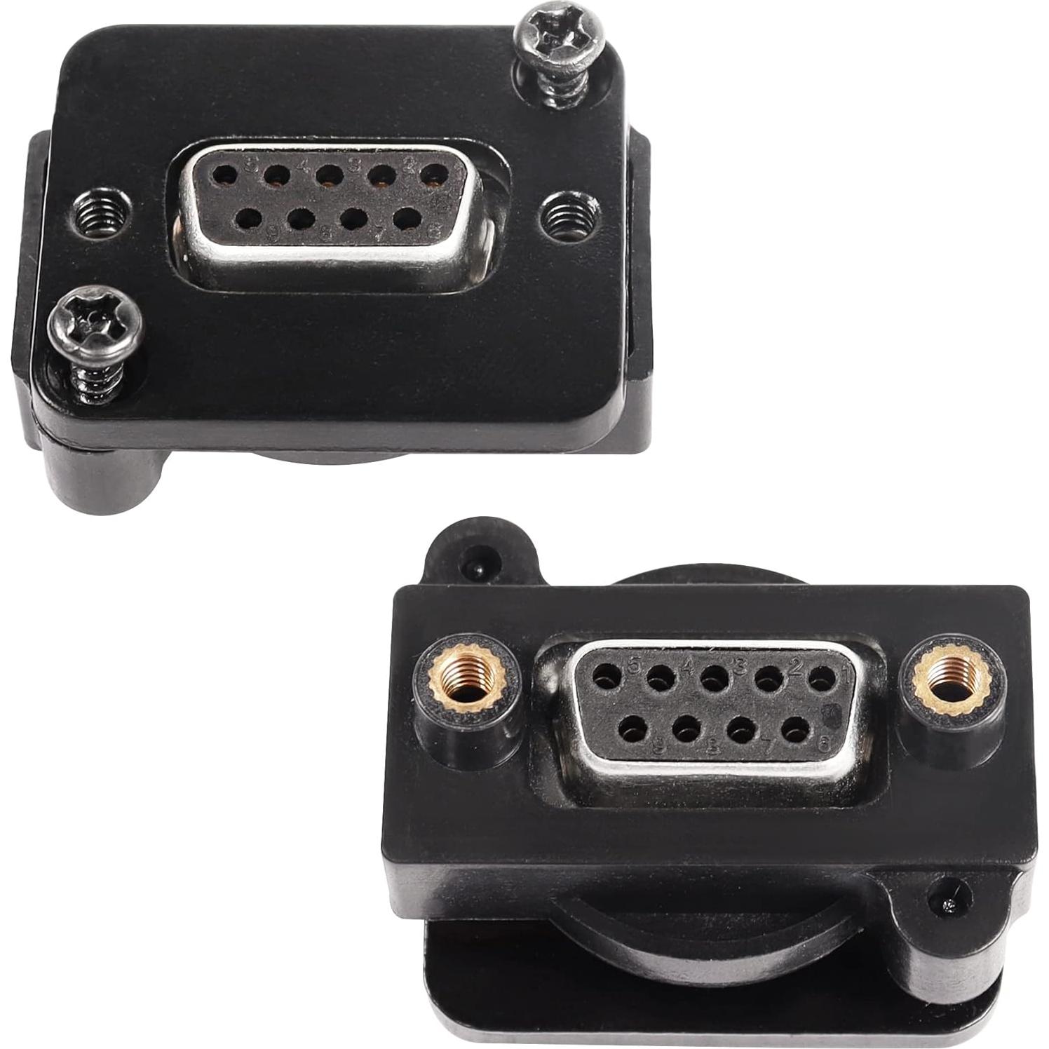 Conector DB9 hembra a hembra QIANRENON montaje en panel 9 pines