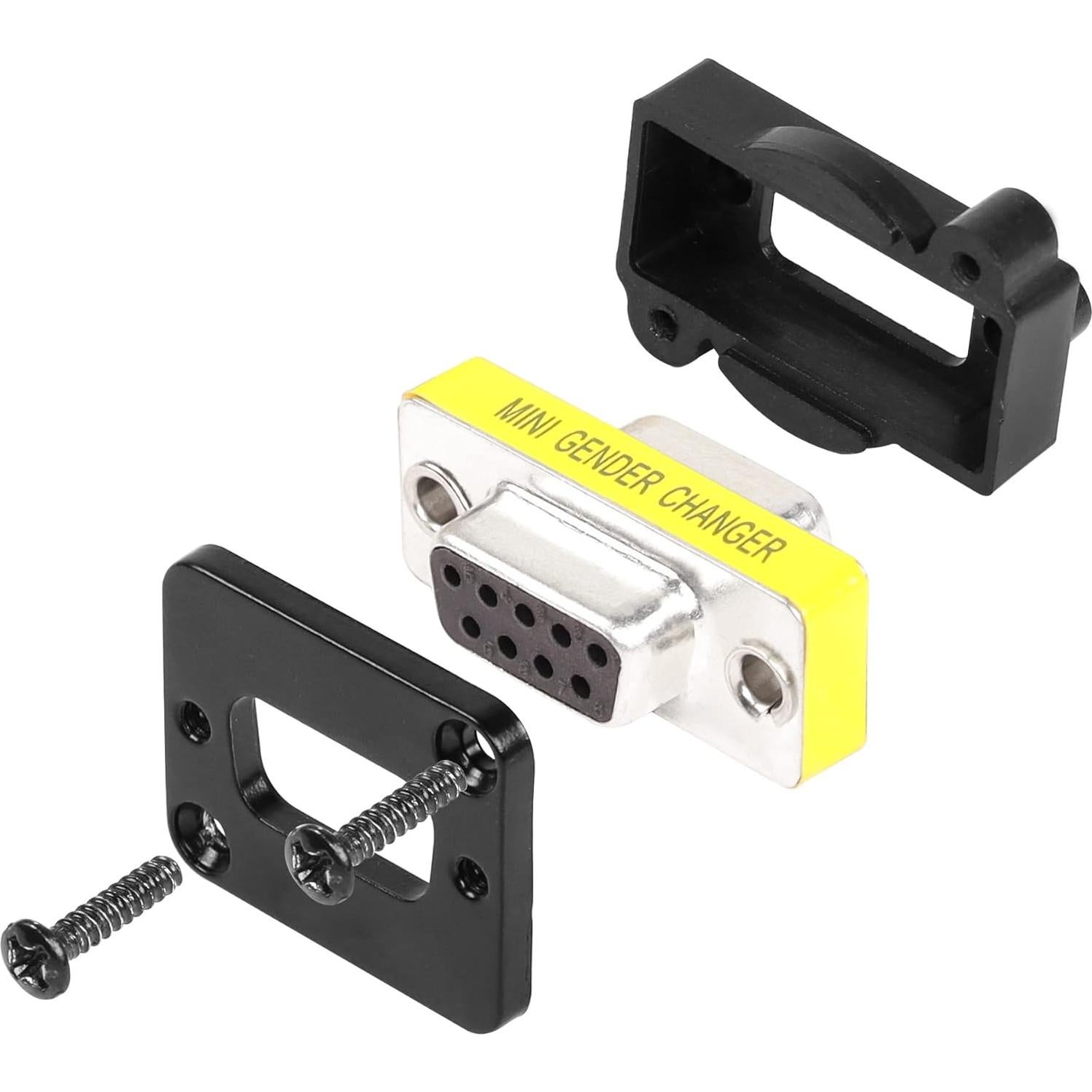 Conector DB9 hembra a hembra QIANRENON montaje en panel 9 pines