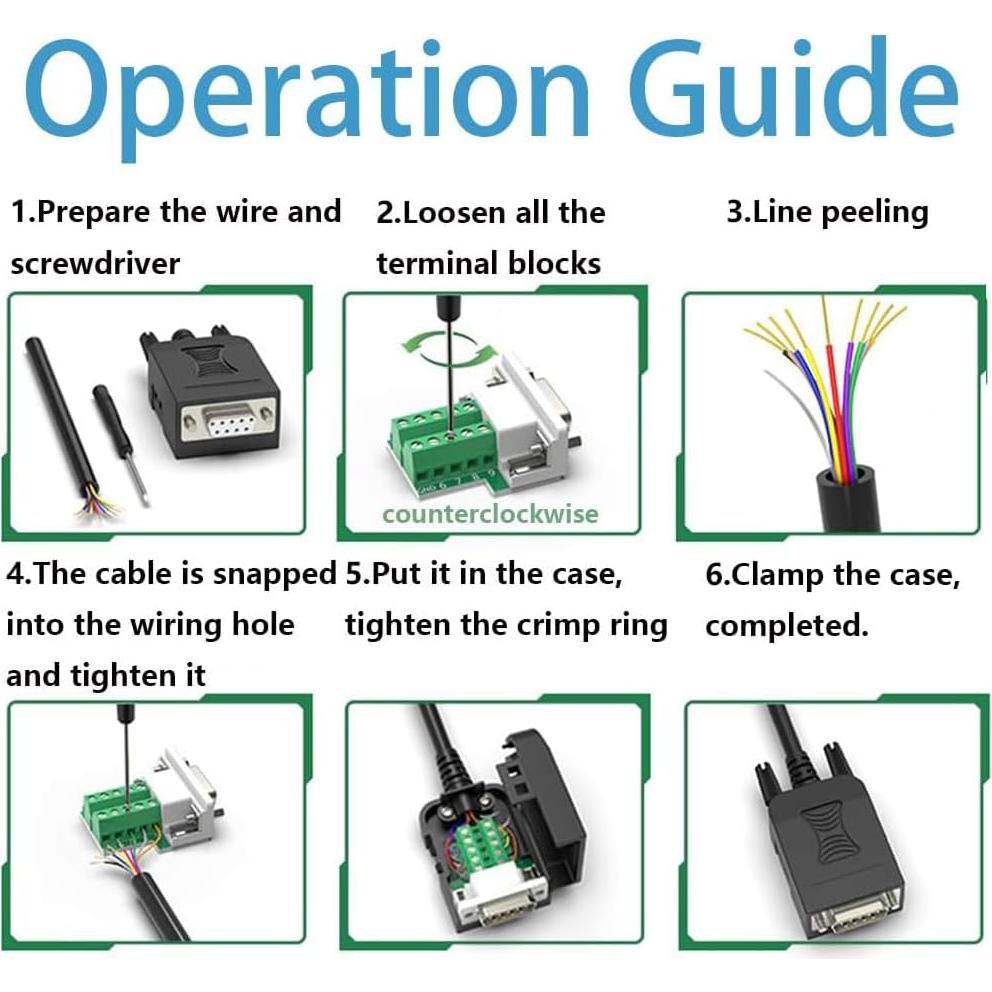 Conector DB9 Sin Soldadura 10PCS Macho y Hembra Willwewon