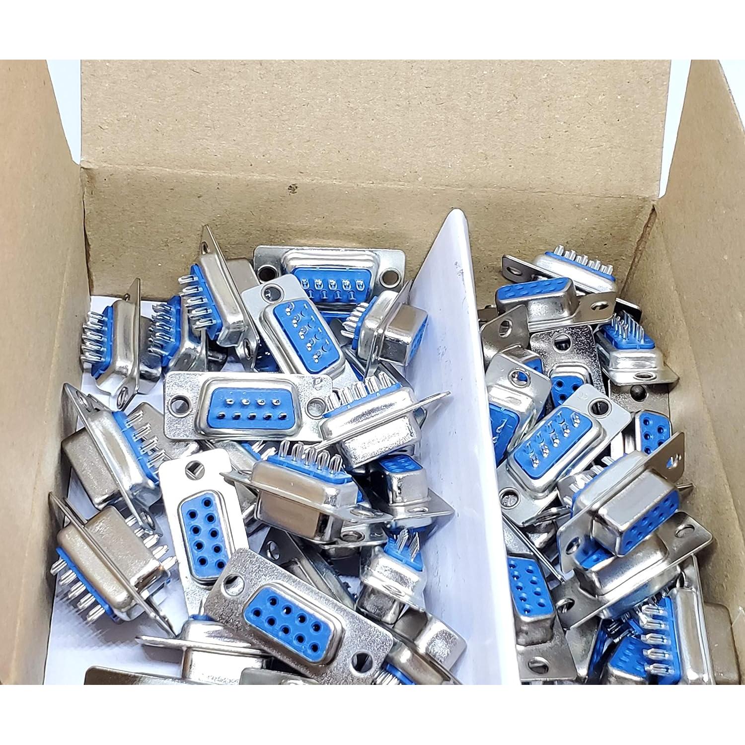 Conectores D-Sub hembra DB9 tipo soldadura - Paquete de 50