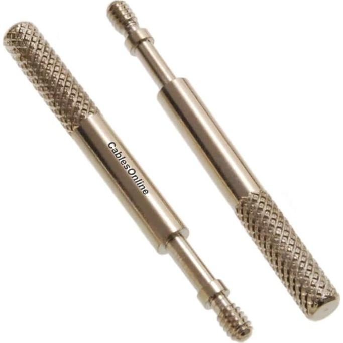 CablesOnline 25 Tornillos de Pulgar Metálicos para DB9 DB25 VGA