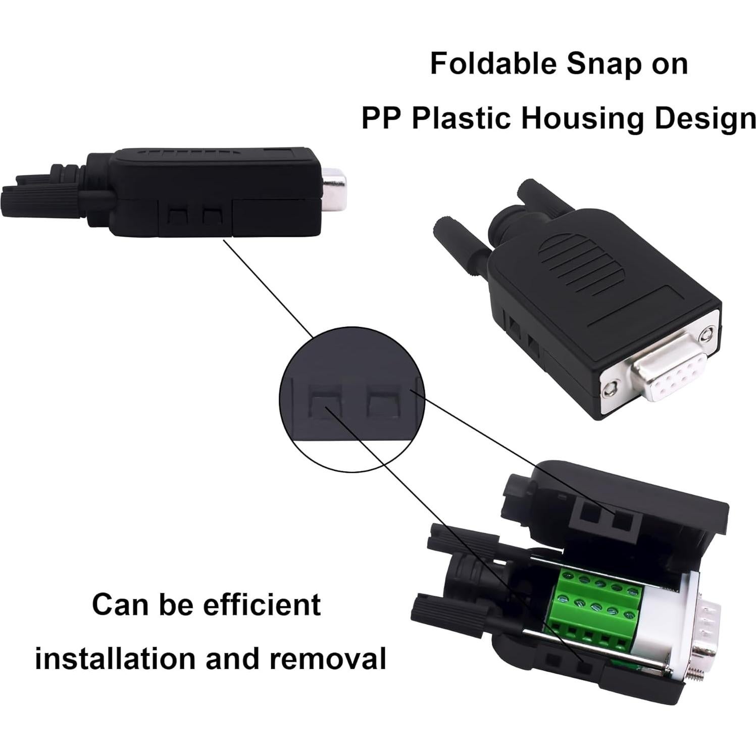 Placa Conector DB9 Femenino Sin Soldadura YARCHON 2 Piezas