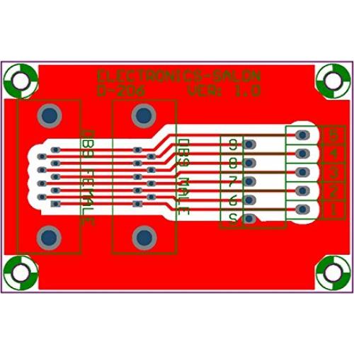 Módulo de Interfaz DB9 Electronics-Salon Montaje en Riel DIN