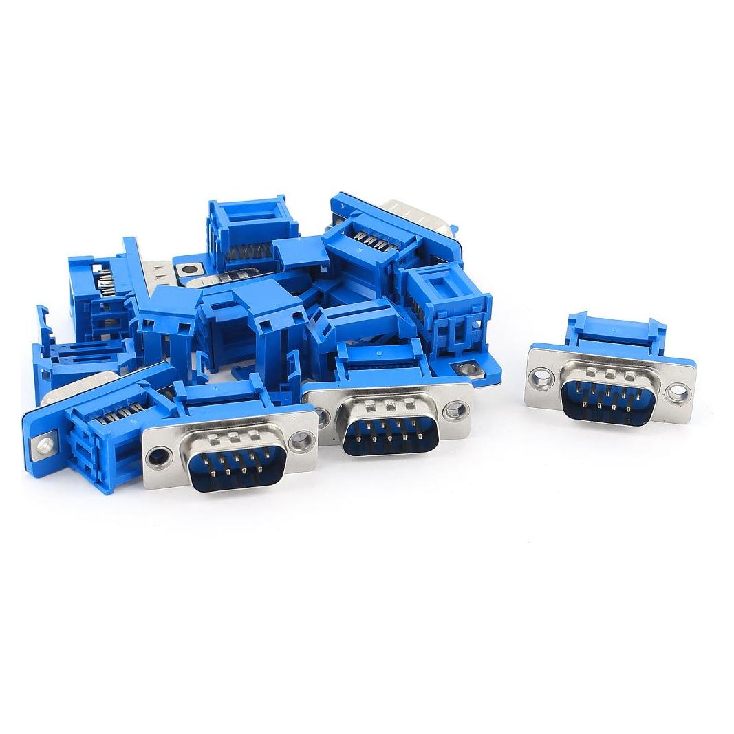 Conector Crimp IDC D-SUB DB9 Macho 9 Pines uxcell - Paquete de 10
