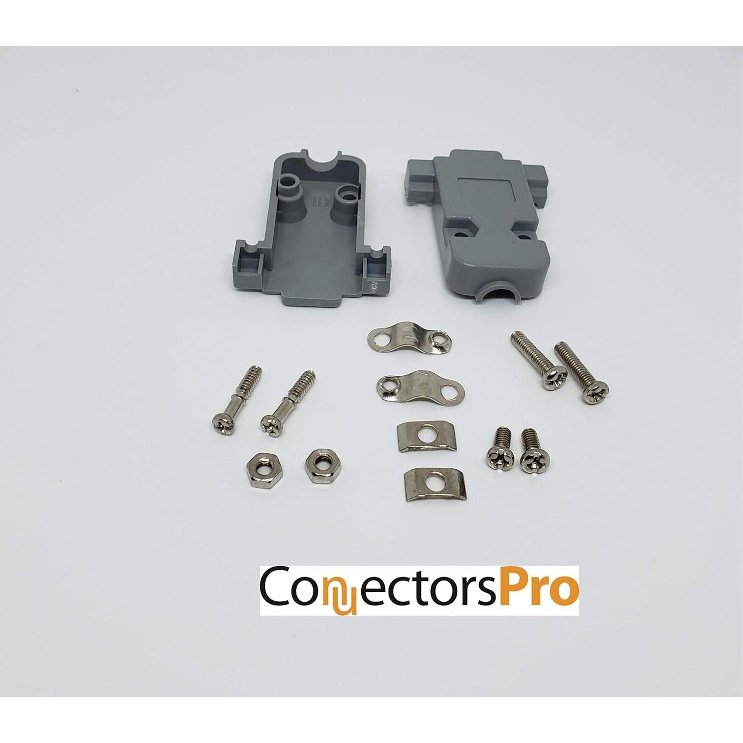 Kit 5 Conectores DB9 Macho Crimp + Capuchones y Pines