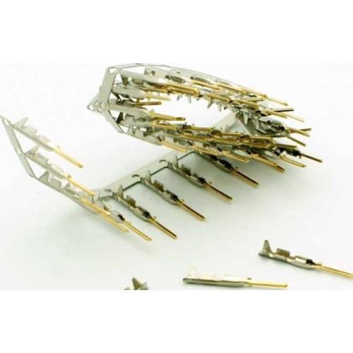 Kit 5 Conectores DB9 Macho Crimp + Capuchones y Pines