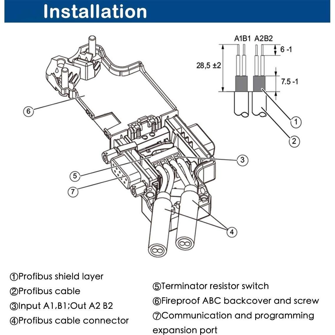 Conector Profibus DP Washinglee 6ES7972-0BB41-0XA0 35°