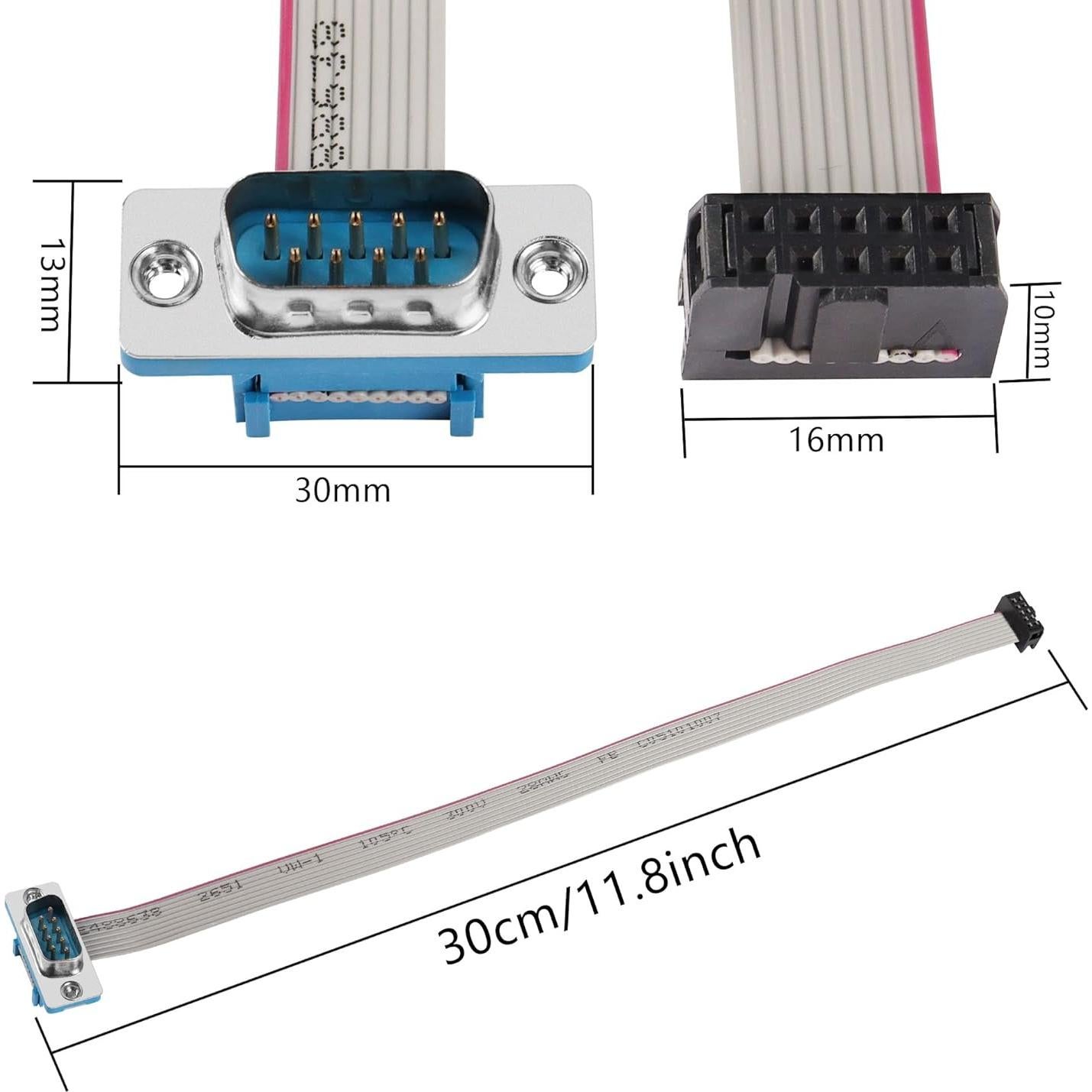 Cable Serial DB9 Macho a 10 Pines IDC YOUCHENG 0.3m
