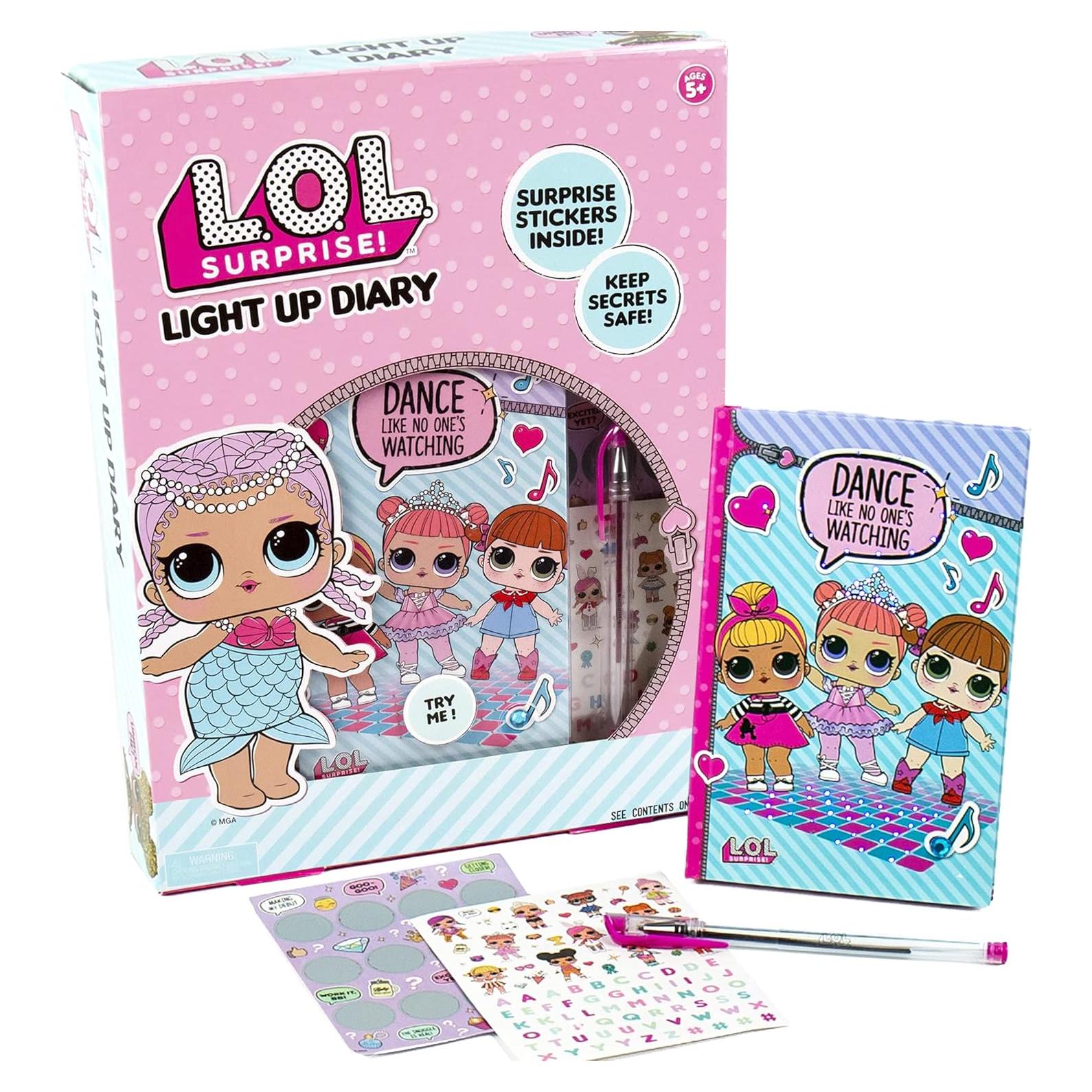 Diario Iluminado L.O.L. Surprise! con Stickers y Bolígrafo