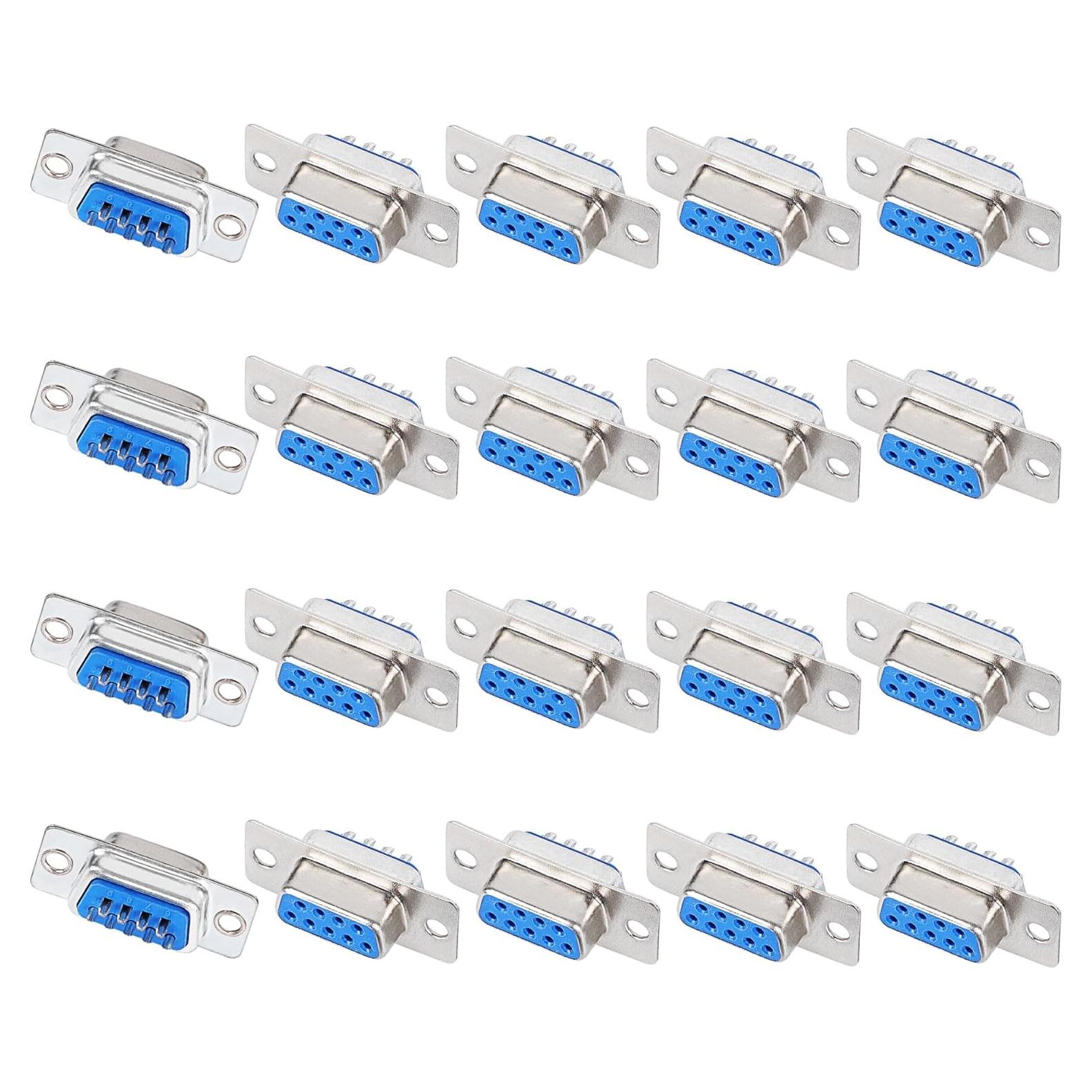 Conector DB9 9 Pines uxcell - 20 Pcs Tipo Soldadura