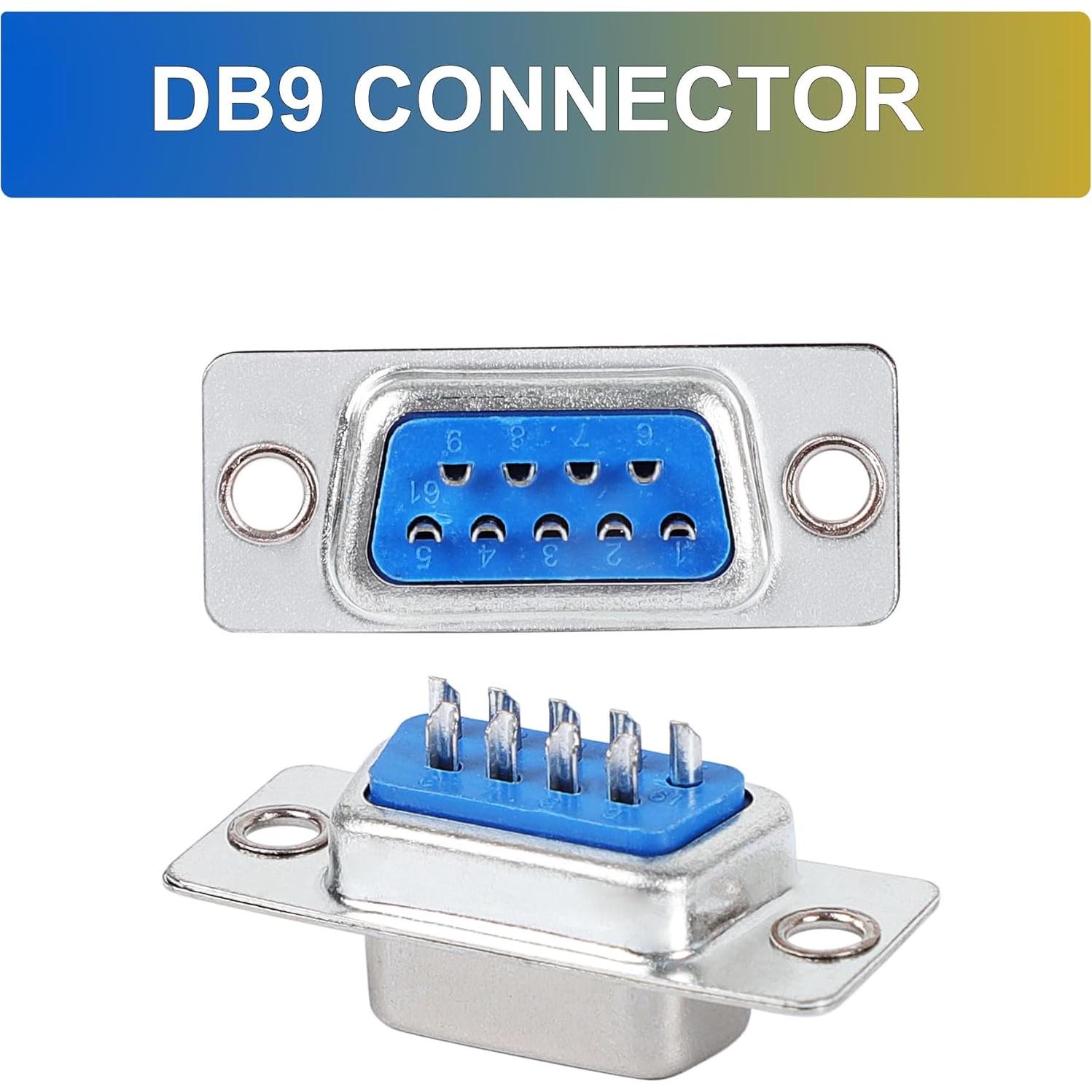 Conector DB9 9 Pines uxcell - 20 Pcs Tipo Soldadura