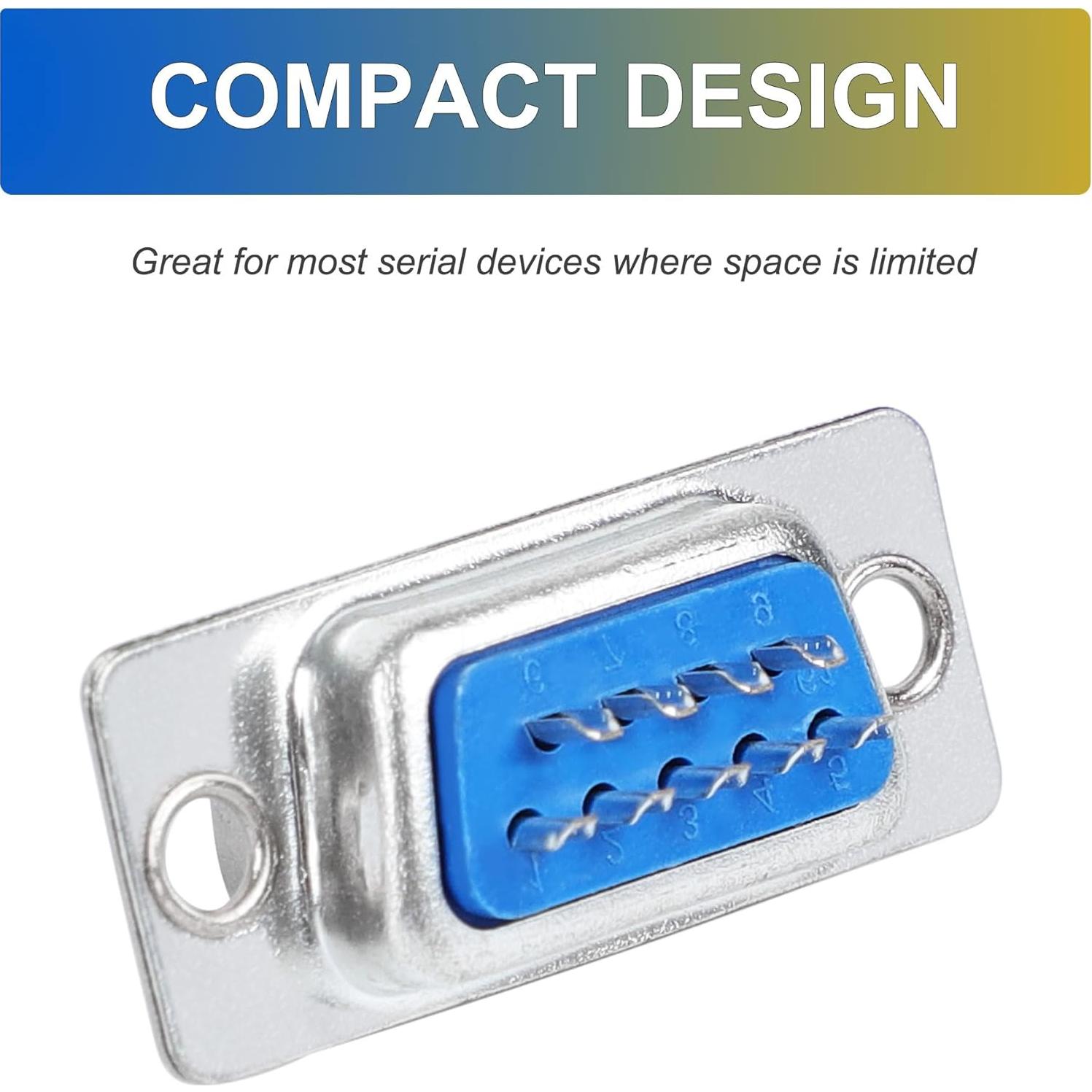 Conector DB9 9 Pines uxcell - 20 Pcs Tipo Soldadura