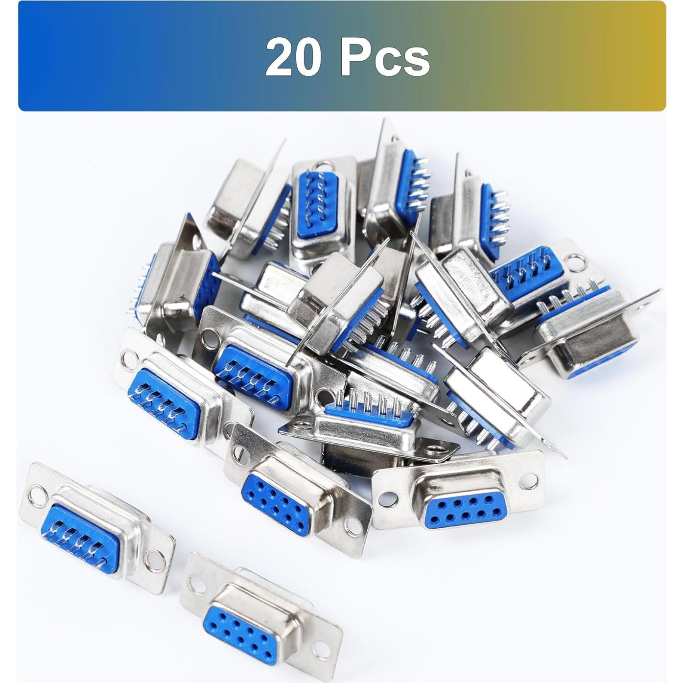 Conector DB9 9 Pines uxcell - 20 Pcs Tipo Soldadura
