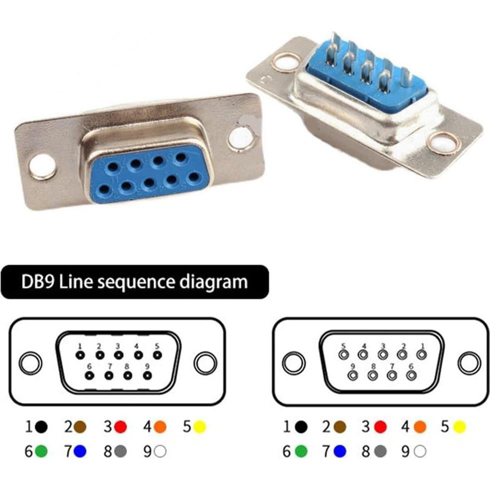 20 Conectores DB9 Macho y Hembra Tipo Soldadura Jienk
