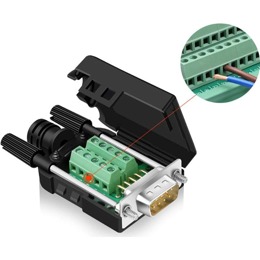 Conector DB9 Breakout SIN SOLDADURA COMOPEZ 9 Pines Negro