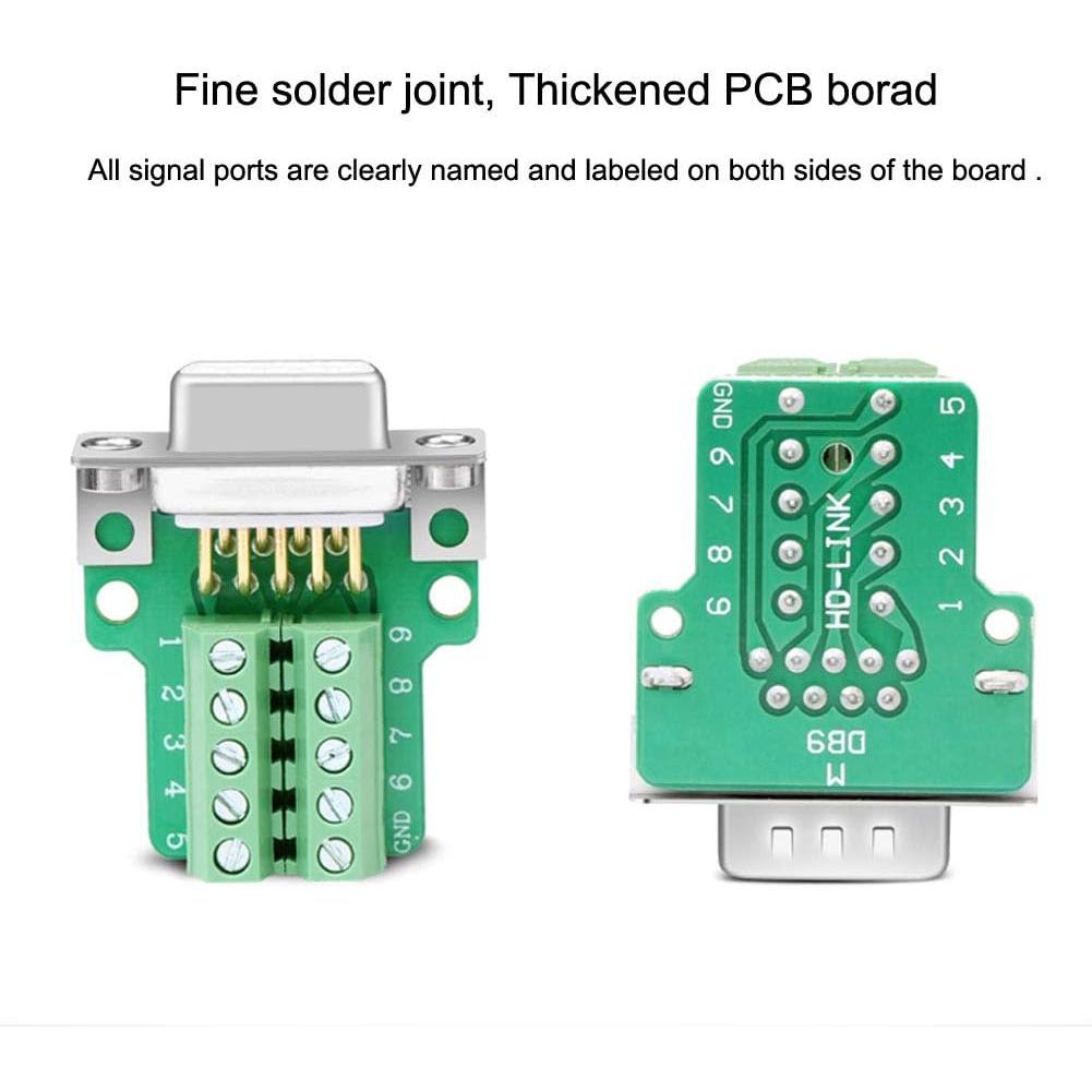 Conector DB9 Breakout SIN SOLDADURA COMOPEZ 9 Pines Negro