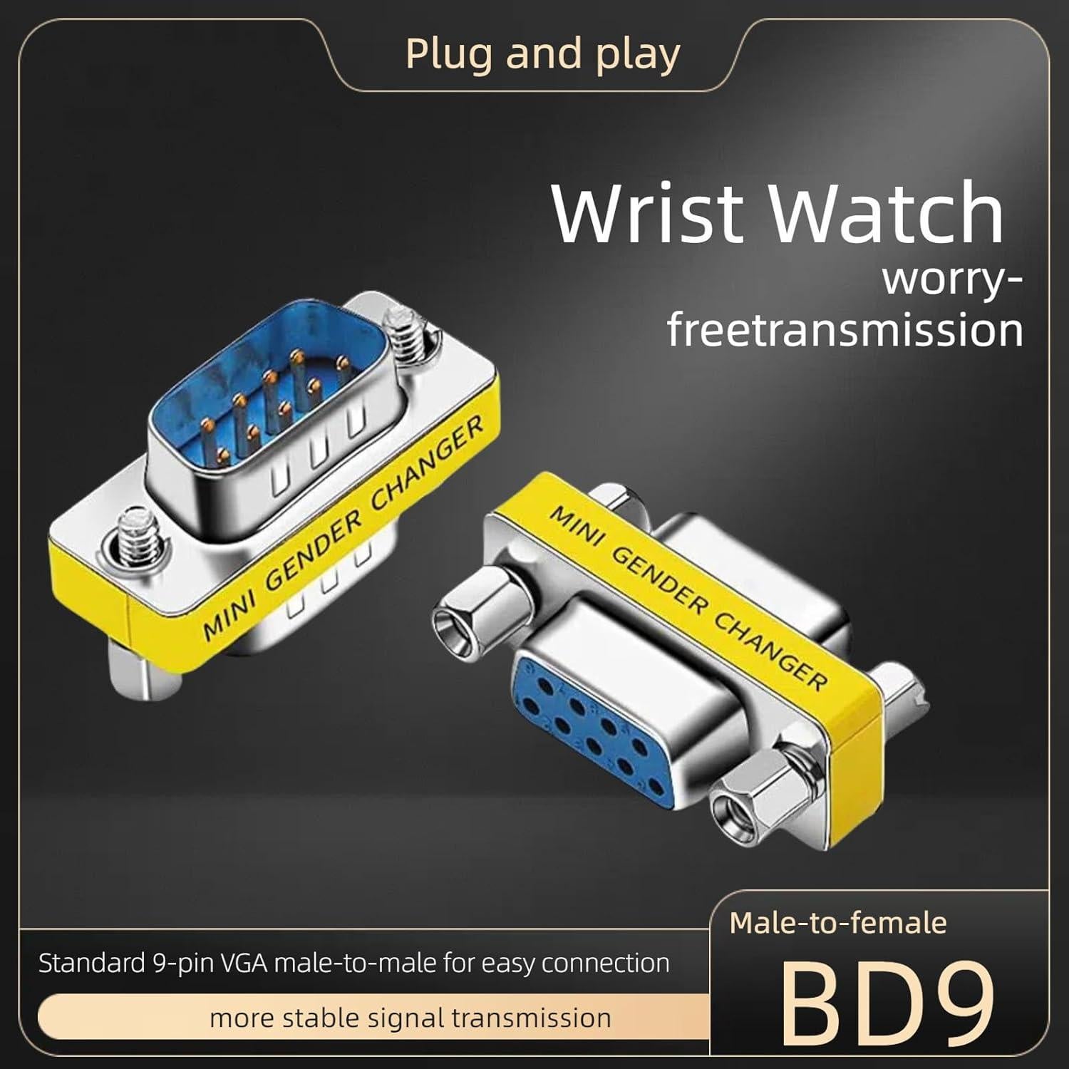 Adaptador DB9 RS232 LNHCAW M-F 2.54cm para transferencia de datos