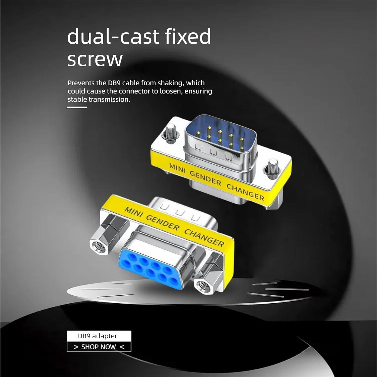 Adaptador DB9 RS232 LNHCAW M-F 2.54cm para transferencia de datos