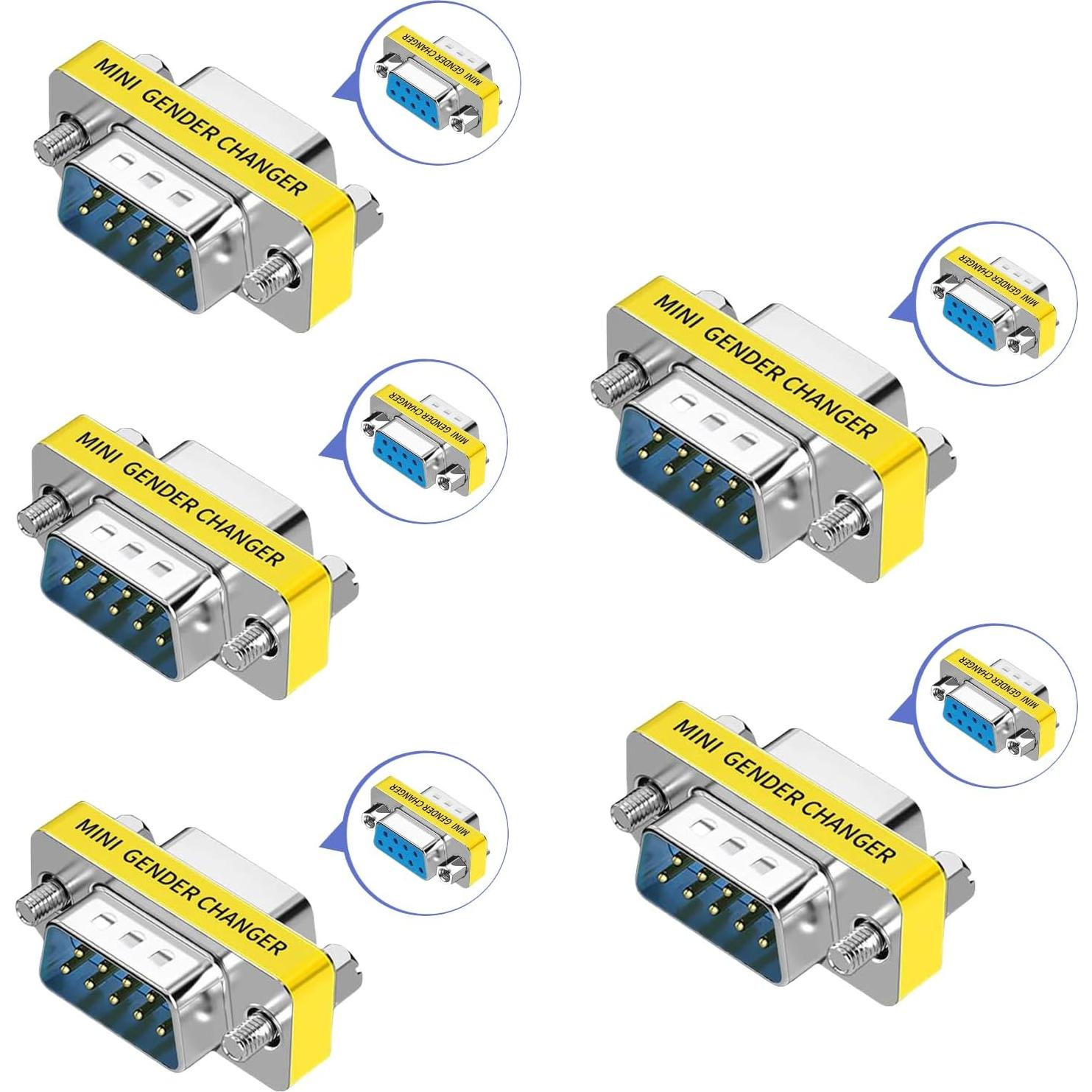 Adaptador DB9 RS232 LNHCAW M-F 2.54cm para transferencia de datos