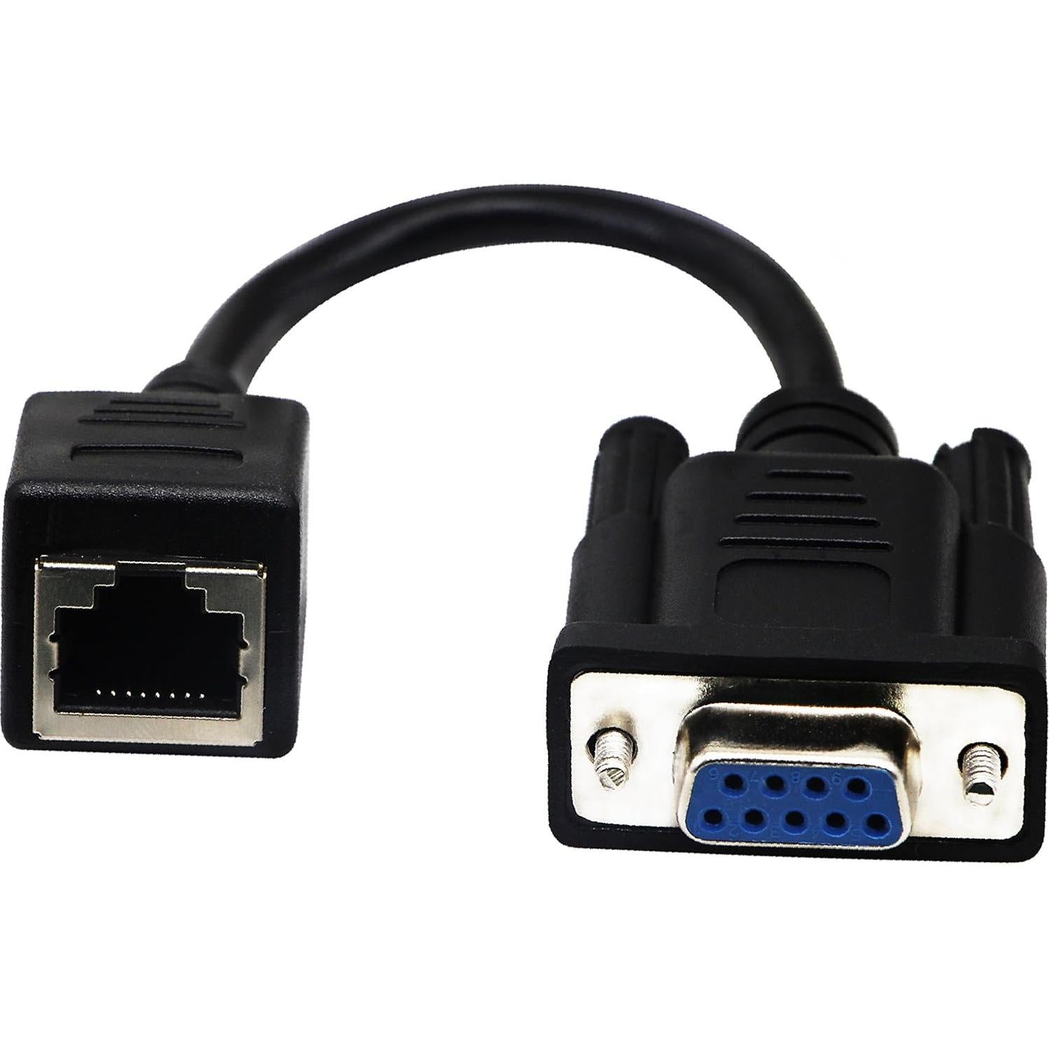 Cable RJ45 a RS232 DB9 9-Pin Macho y Hembra 15cm 2Pack