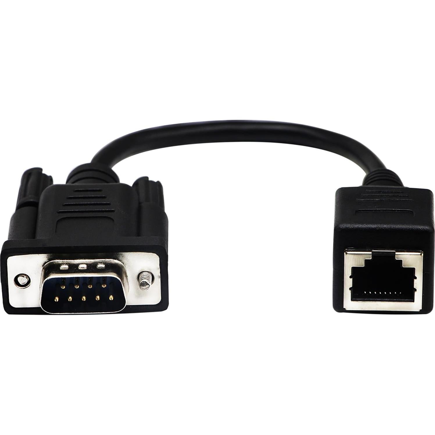 Cable RJ45 a RS232 DB9 9-Pin Macho y Hembra 15cm 2Pack