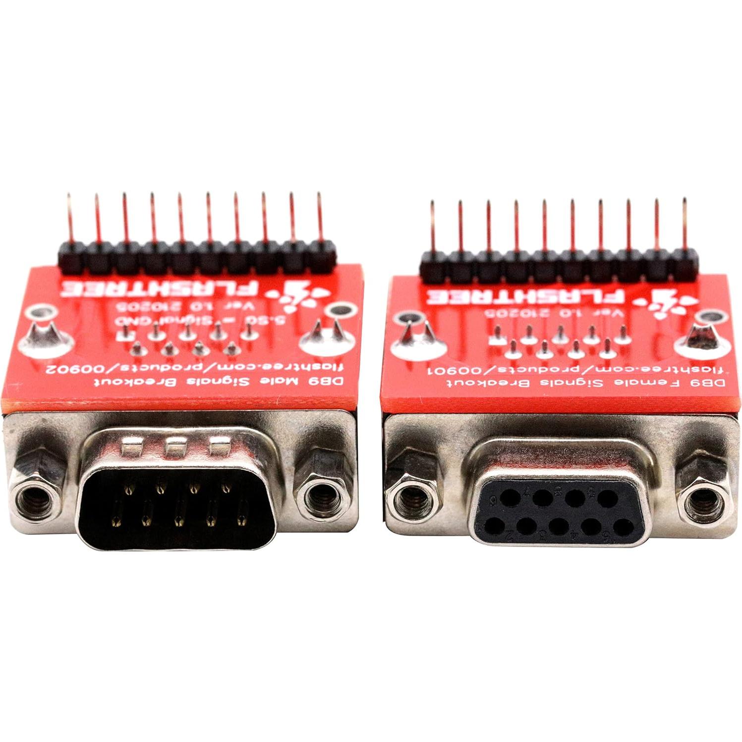 Adaptador DB9 Macho y Hembra a 10 Pines RS232 2.54mm