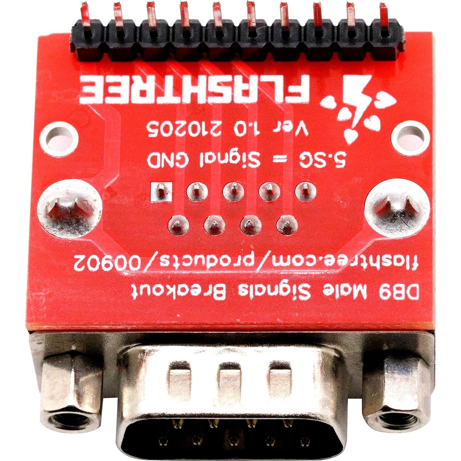 Adaptador DB9 Macho y Hembra a 10 Pines RS232 2.54mm