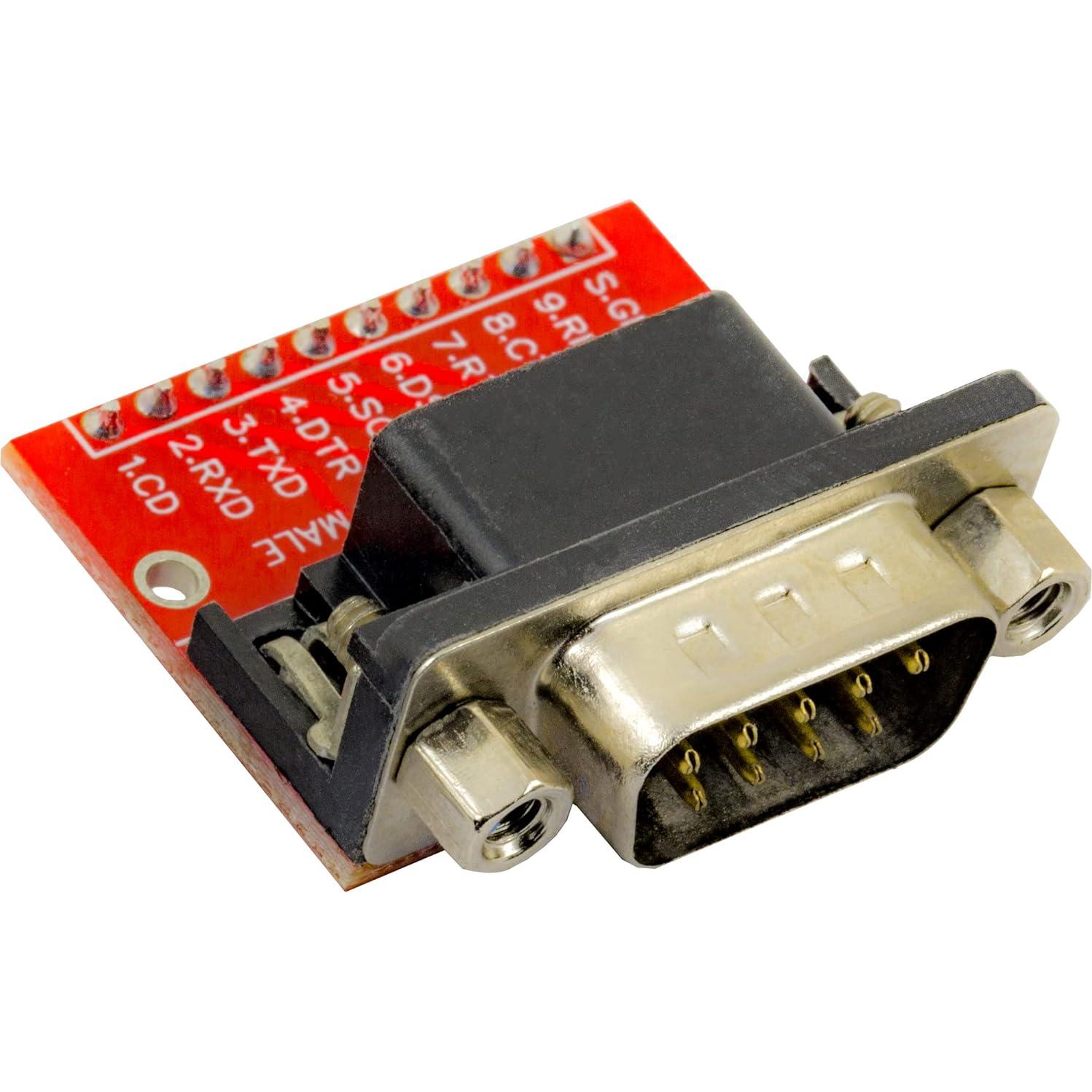 Adaptador DB9 Macho y Hembra a 10 Pines RS232 2.54mm