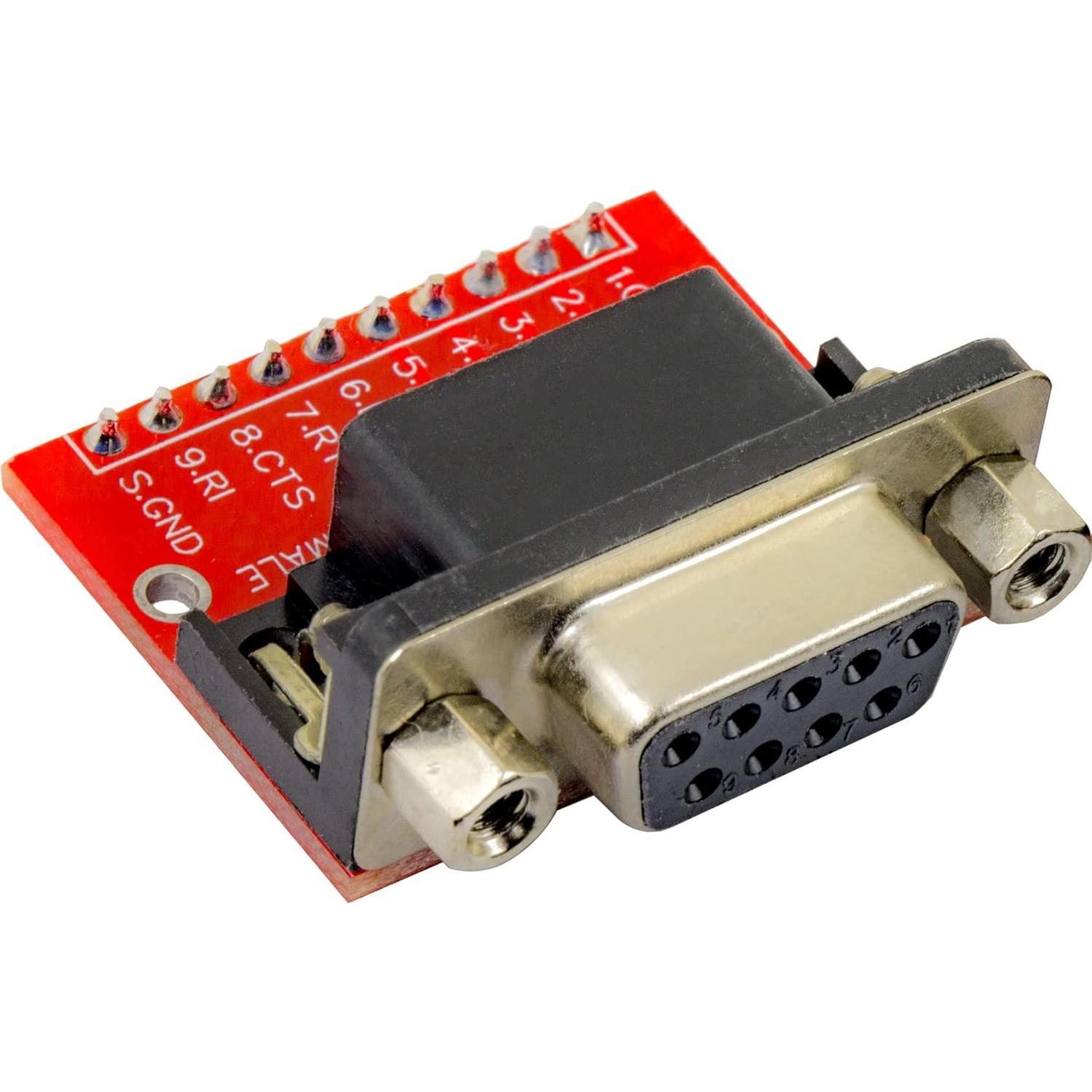 Adaptador DB9 Macho y Hembra a 10 Pines RS232 2.54mm