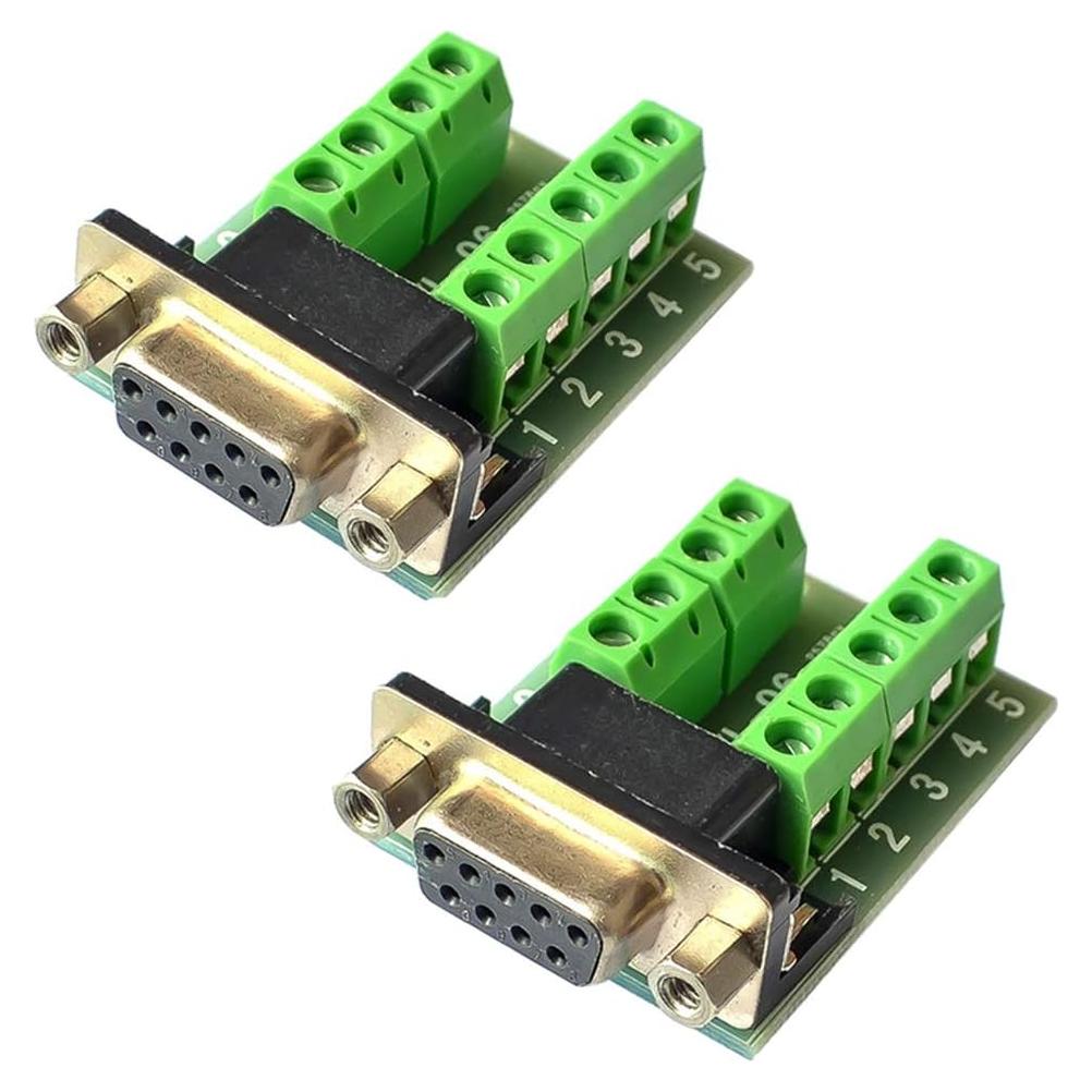 Adaptador DB9 Femenino RS232 a Terminal HiLetgo - 2 Piezas
