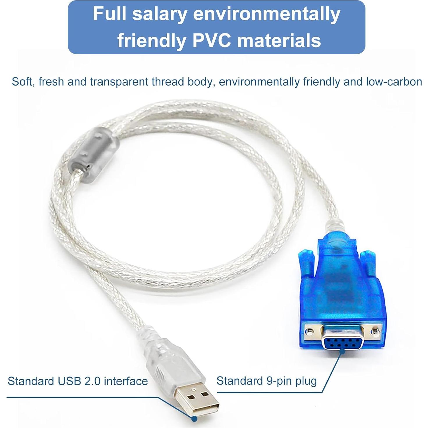 Cable USB a RS232 Femenino 3 Metros Buacoz Adaptador