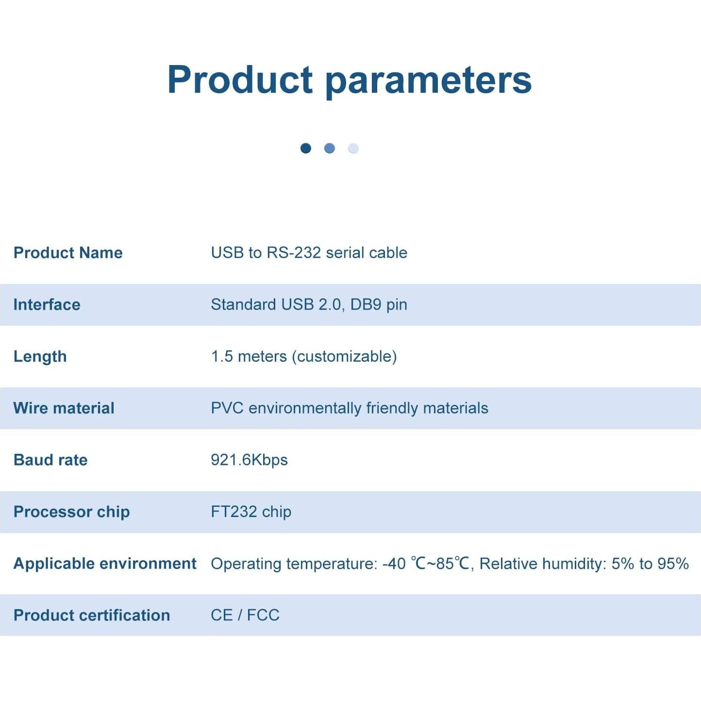 Cable USB a RS232 Femenino 3 Metros Buacoz Adaptador