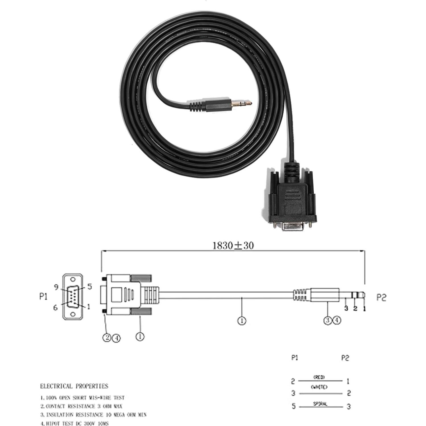 Cable Serial DB9 Hembra a 3.5mm Relper Lineso 1.83m