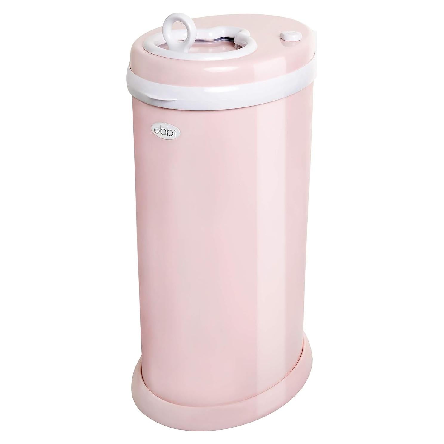 Cubo de Pañales Ubbi de Acero Rosa Blush, Control de Olores