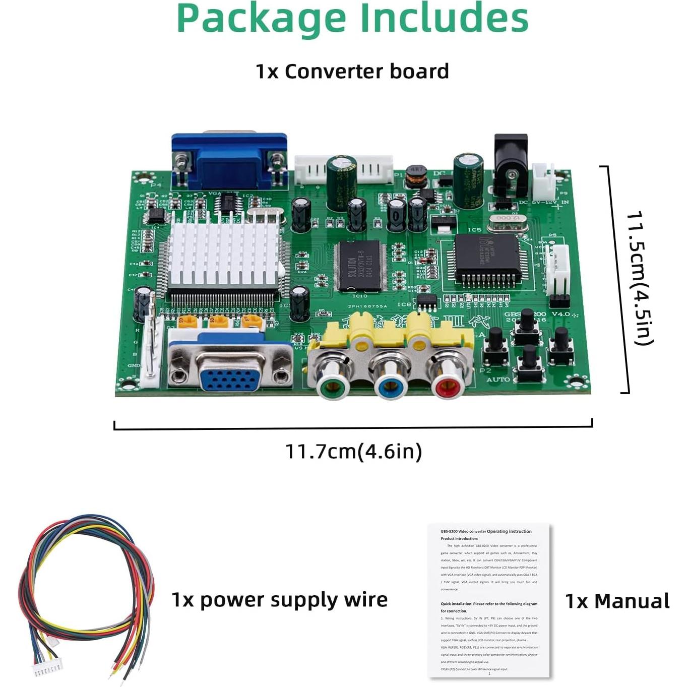 Convertidor de Video RGB a VGA HD Mcbazel para Monitores