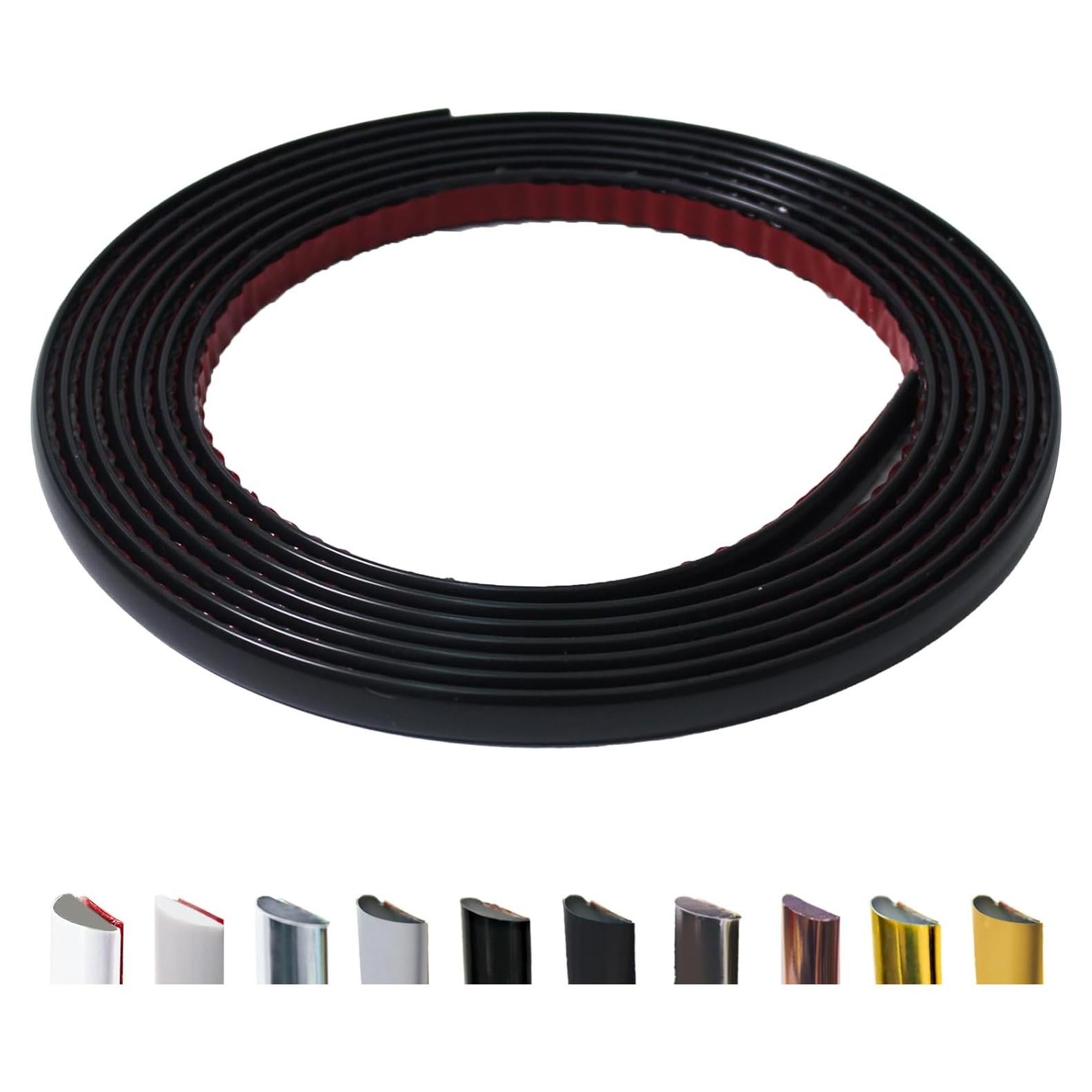 Moldura Autoadhesiva JSIWOTH 2.99 m Negra Mate para Pared