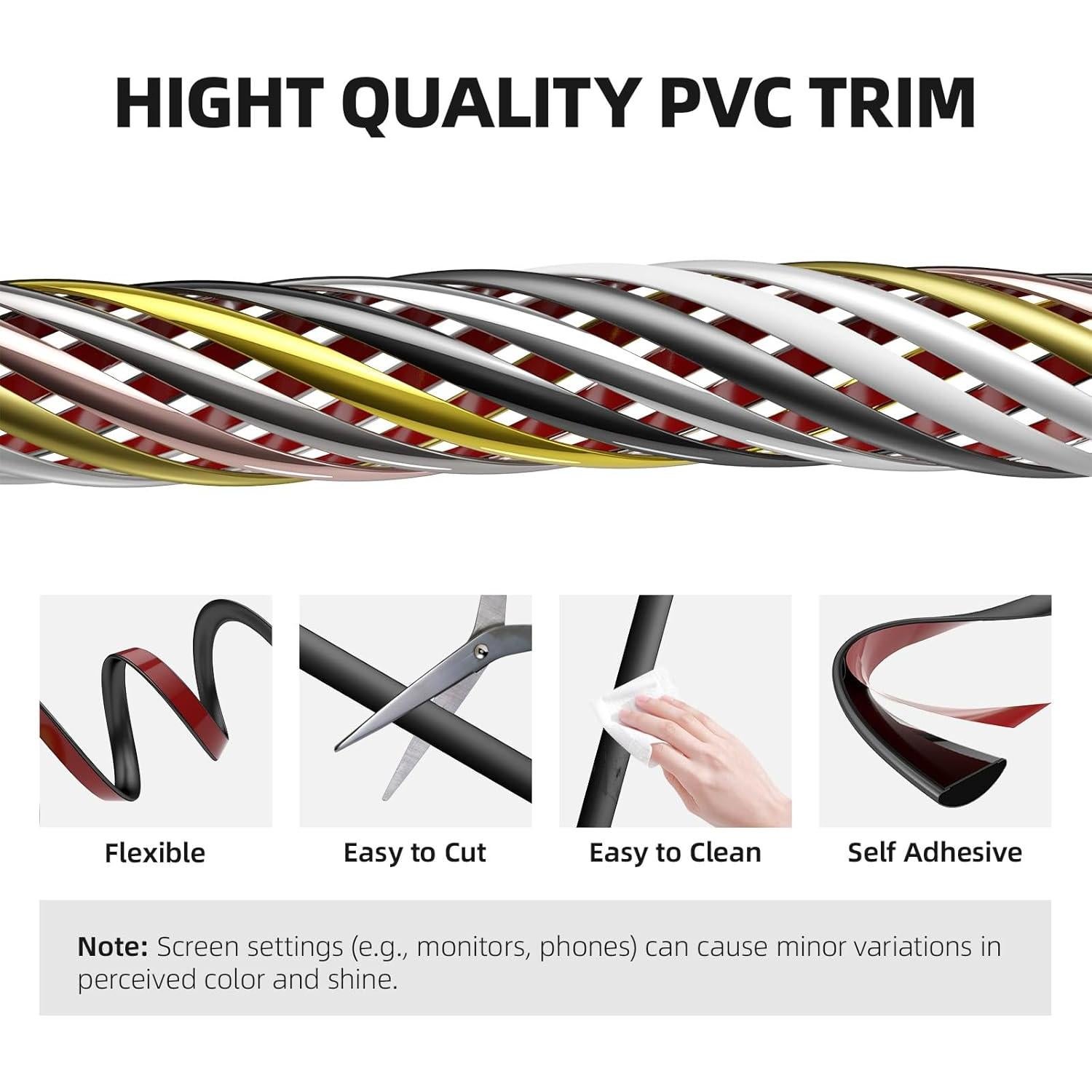 Moldura Autoadhesiva JSIWOTH 2.99 m Negra Mate para Pared