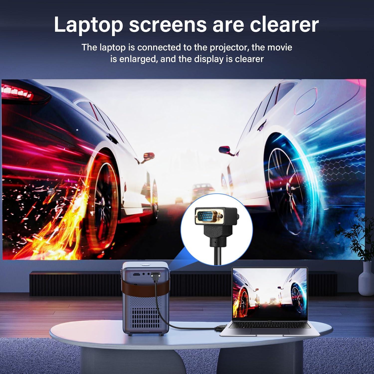 Cable VGA Macho a Macho 90 Grados PNGKNYOCN 1.5m 1080P