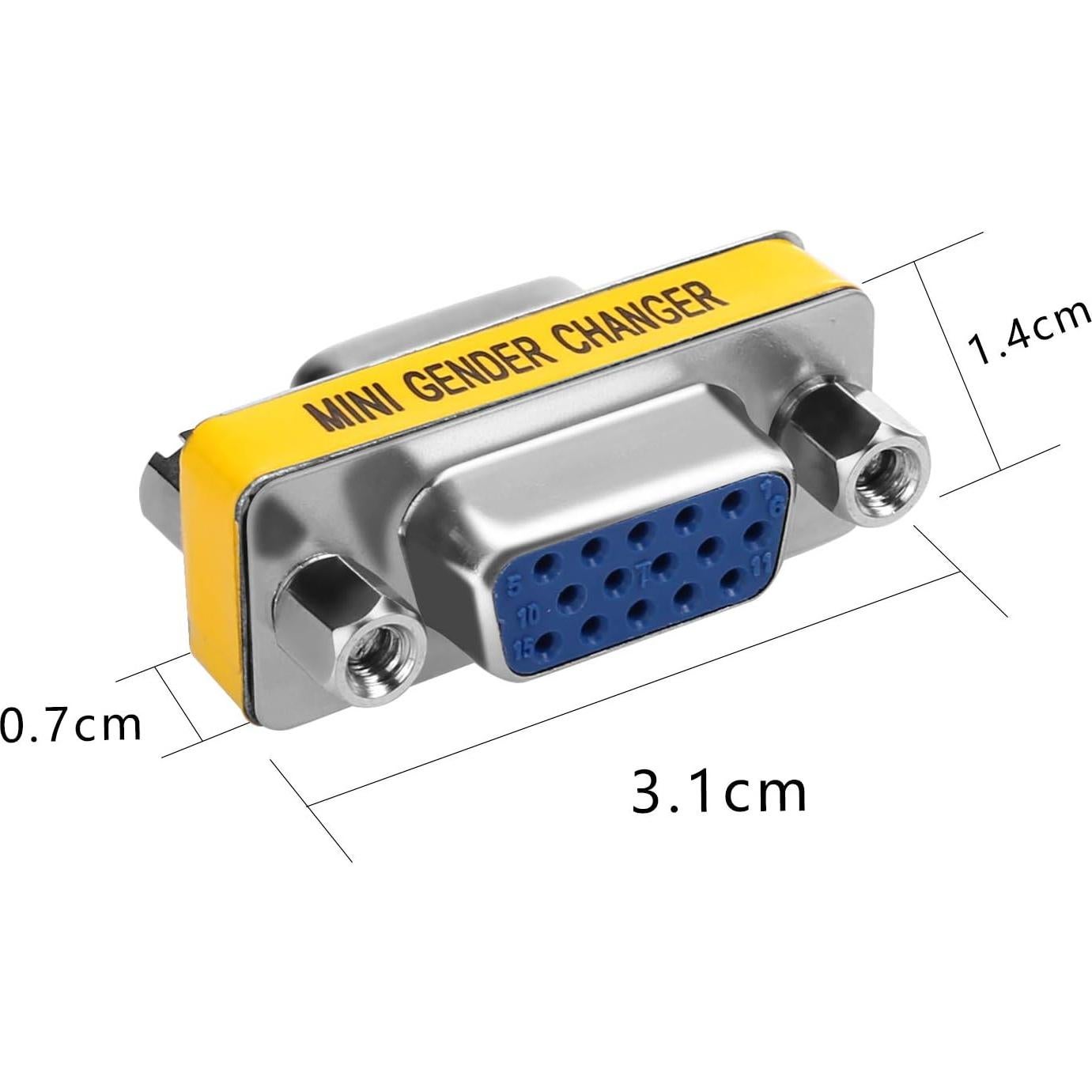 Adaptador VGA Hembra a Hembra ENUODA 2 Pack 15 Pines