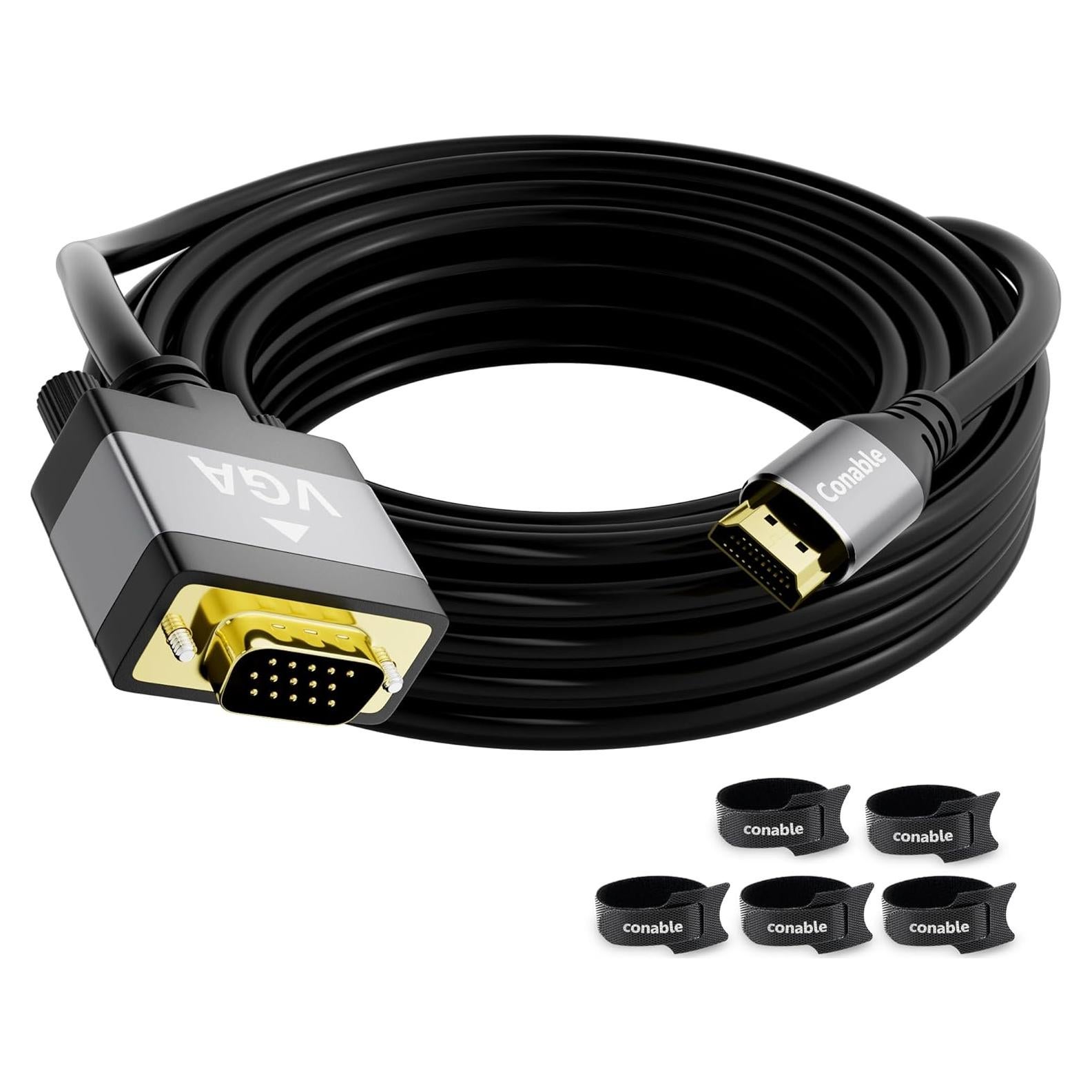 Cable HDMI a VGA Conable 10 pies, Macho a Macho, Full HD