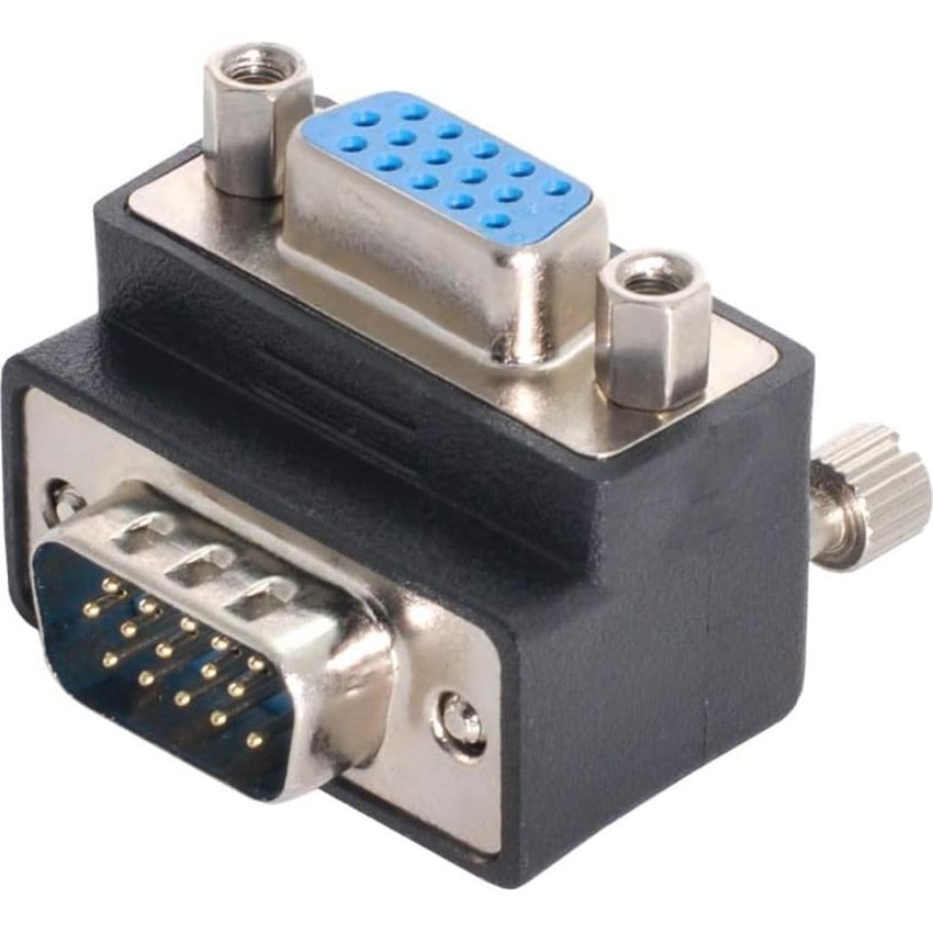 Adaptador VGA 15 Pines Macho a Hembra 270 Grados CY
