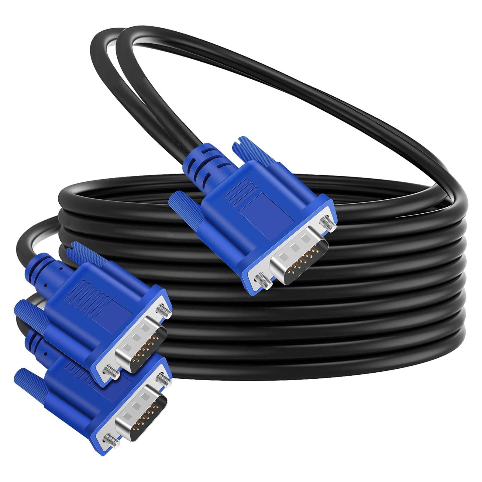 Cable Divisor VGA Macho a 2 Machos Pasow 1.52m 1080P Full HD