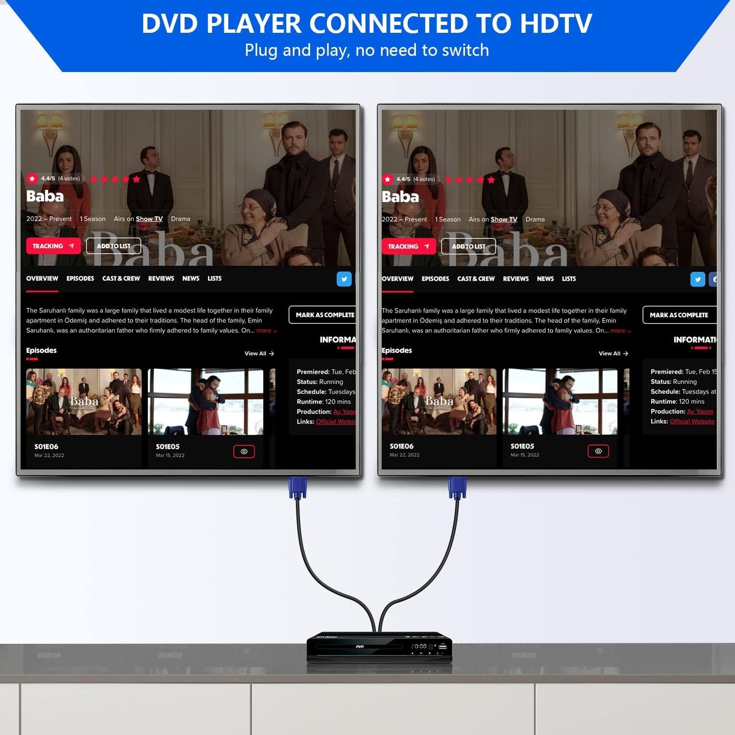 Cable Divisor VGA Macho a 2 Machos Pasow 1.52m 1080P Full HD