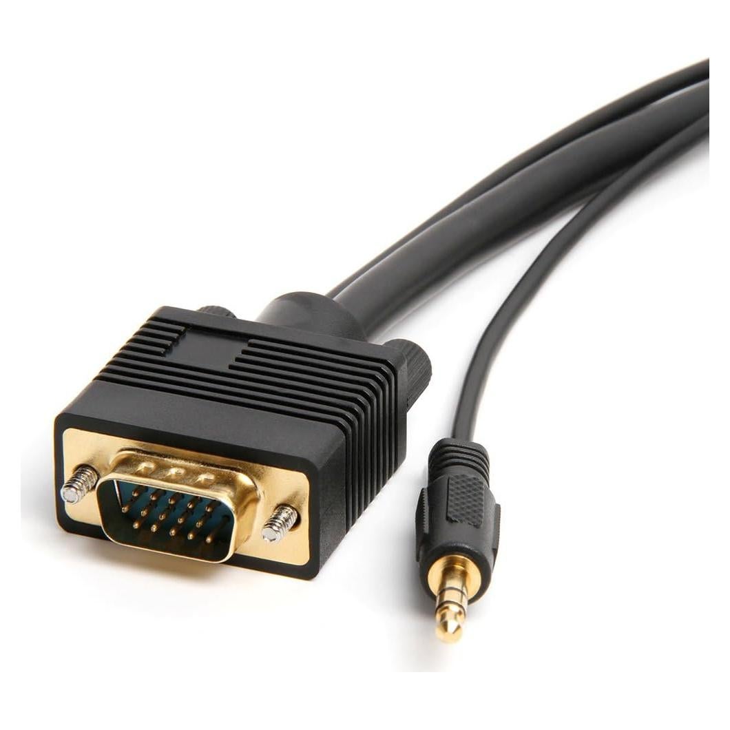 Cable VGA Cmple 1.83m con Audio Estéreo 3.5mm Chapado en Oro