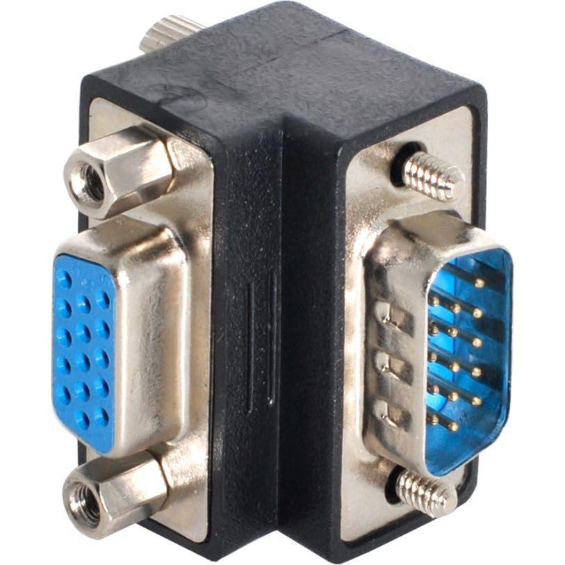 Adaptador VGA Chenyang D-Sub HDB15Pin Macho a Hembra 90°