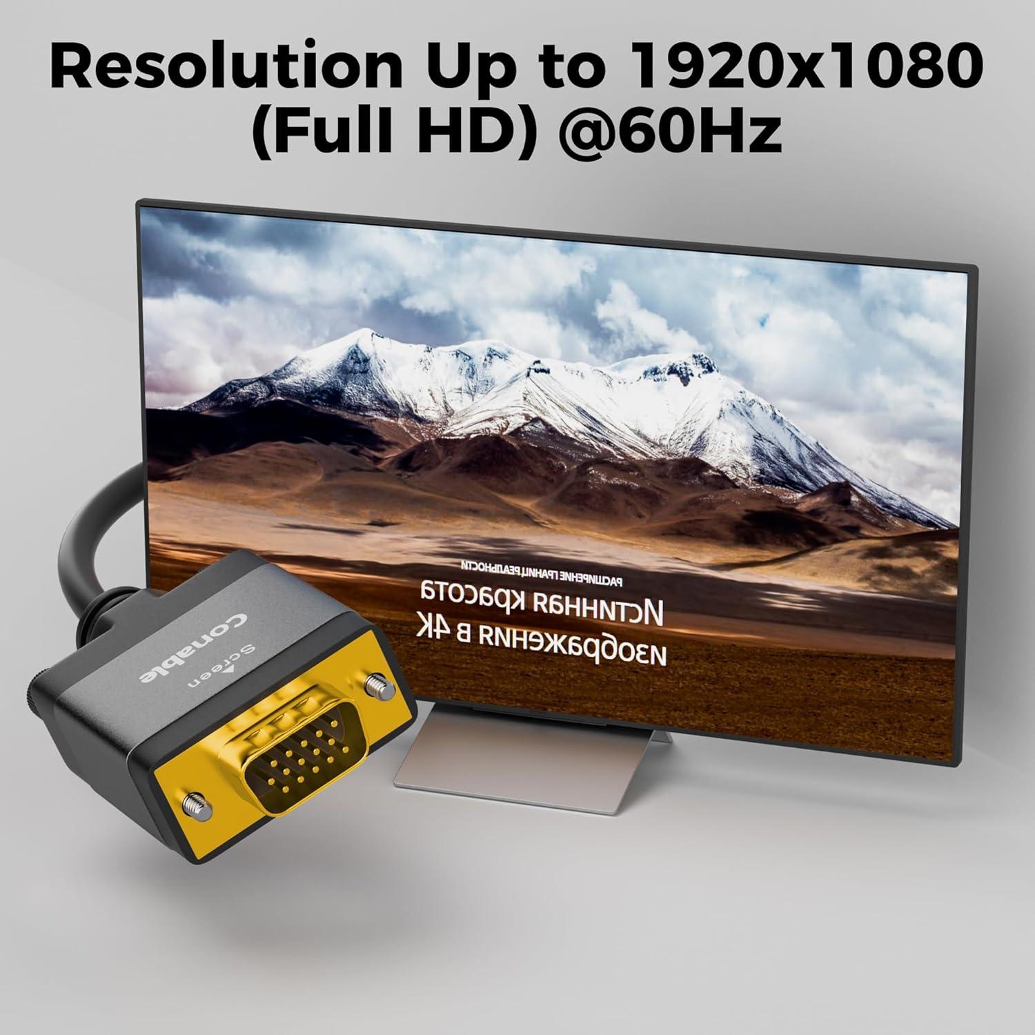 Cable DVI a VGA 7.62 m Conable 1080P Unidireccional