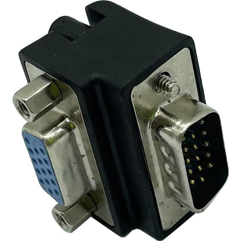 Adaptador VGA 15 Pines Macho a Hembra 90 Grados Dafensoy - Paquete de 2