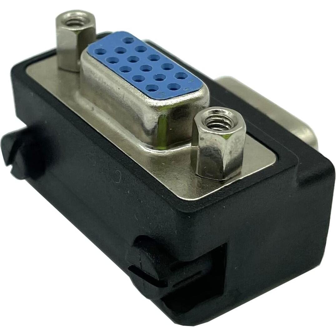 Adaptador VGA 15 Pines Macho a Hembra 90 Grados Dafensoy - Paquete de 2