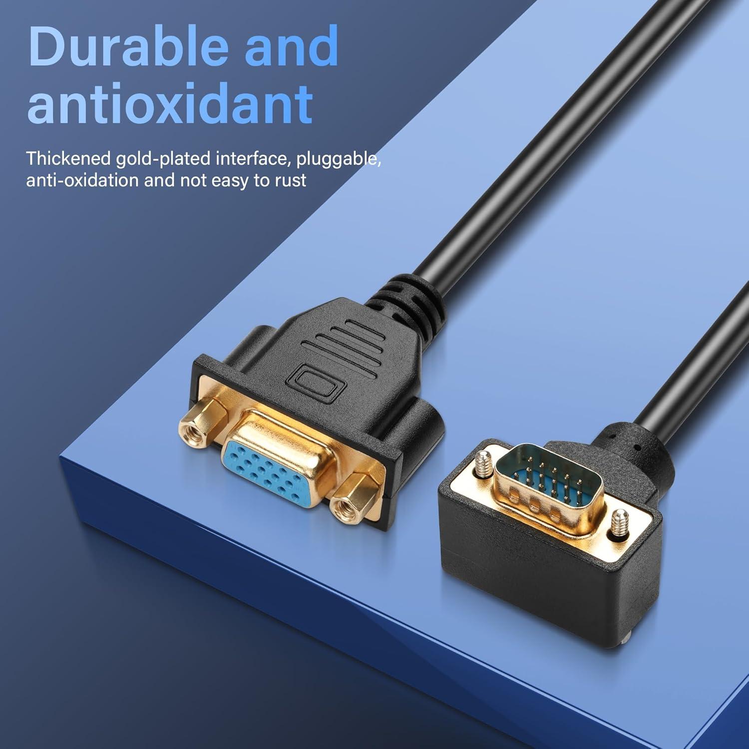 Cable VGA macho a hembra 90° PNGKNYOCN 0.5m Full HD 1080P